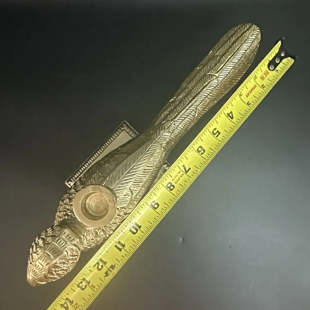 Heavy Cast Metal Pheasant Candle Holder Bronze Finish Taper Holder 7”